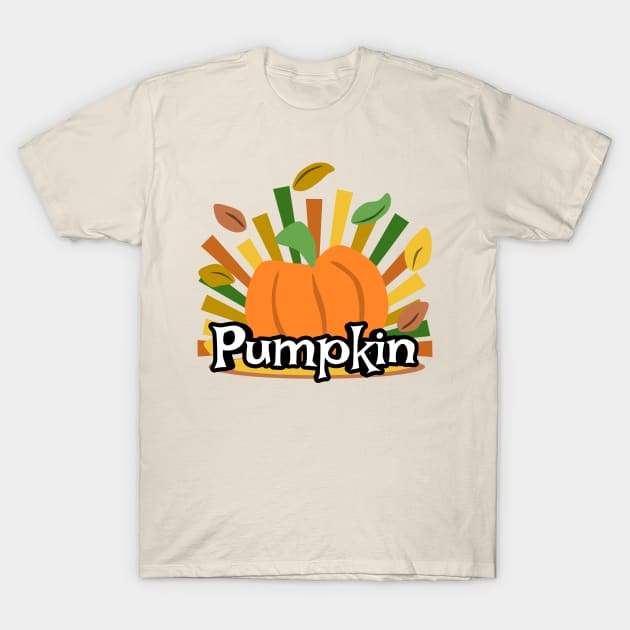 Pumpkin - Fall Burst T-Shirt by lorikitty